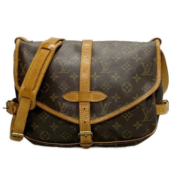 100% Authentic LOUIS VUITTON Saumur 30 Monogram Shoulder Bag 555-100824 - Picture 1 of 14